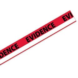 Tamper Evident "Evidence" Tape Roll with White Stripe - CrimeTech