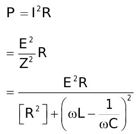 15.Power Dissipated in an LCR series circuit connected to an a.c. source of emf E is