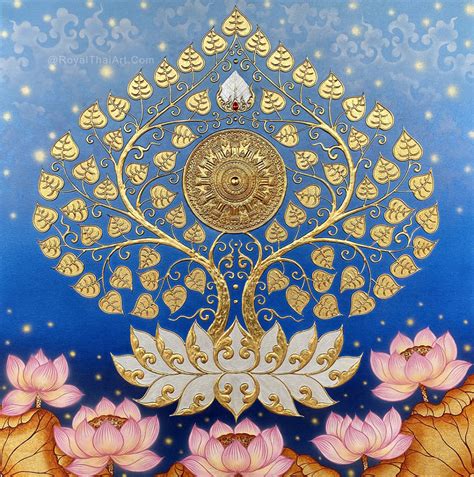 Best Buddhist Bodhi Tree Painting For Sale | Royal Thai Art