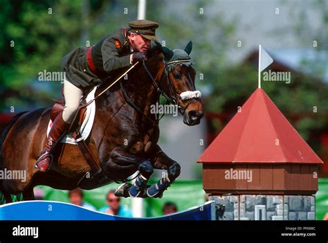 CSIO Lucerne, 1994, Gerry Mullins (IRE) riding Pallas Grean Stock Photo ...