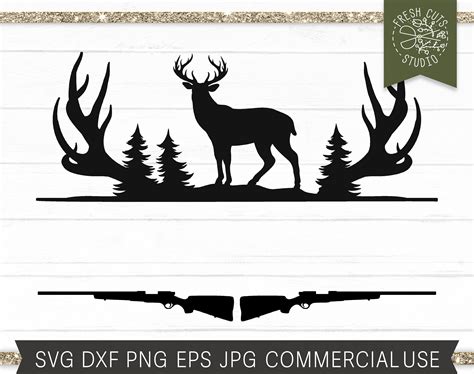 Deer Hunting Frame Svg Deer Svg Hunting Svg Rifle Svg An Inspire | The ...