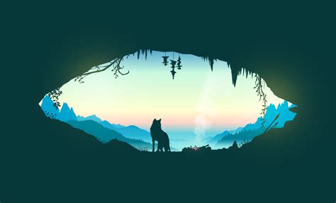 Wallpaper : illustration, planet, nature, minimalism, reflection, outdoors, Earth, wolf ...