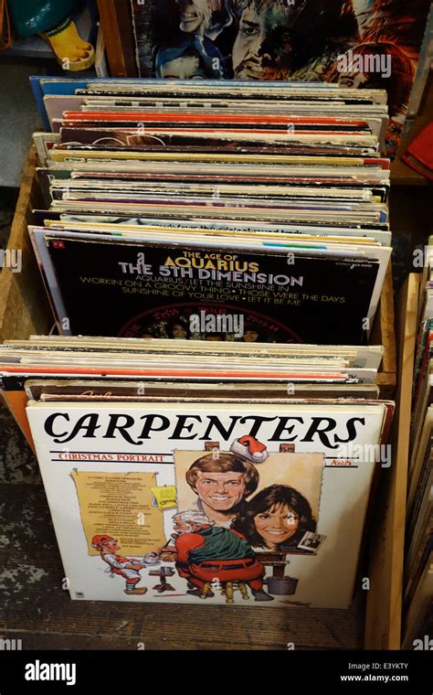 A collection of LPs including The Carpenters Christmas Portrait album ...