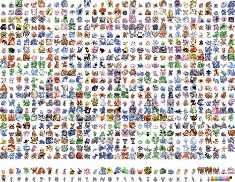 Every Pokémon drawn in Generation 1 Style Sprites (x-post from /r/gaming) : r/pokemon