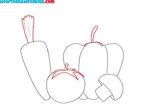 How to Draw Vegetables - Easy Drawing Tutorial For Kids