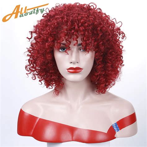 Red Afro Wig Curly | bestattung-nuck.com