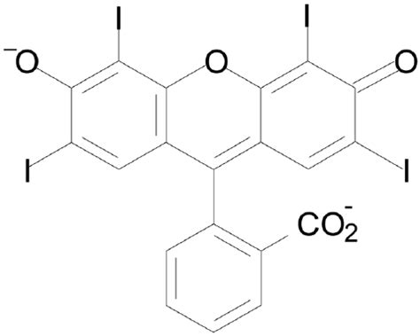 Chemical structure of erythrosine B (ER).... | Download Scientific Diagram