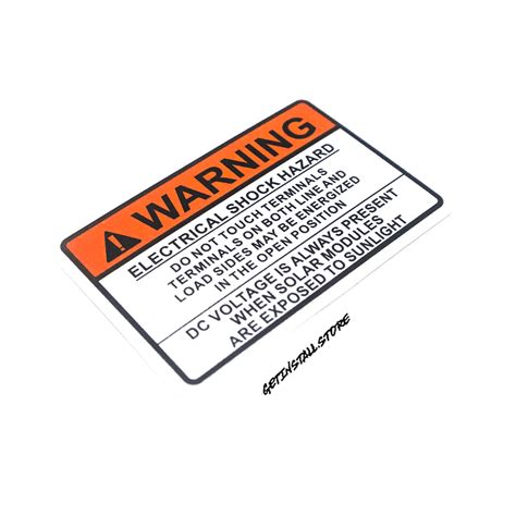 Electrical shock hazard warning sticker - Get Install