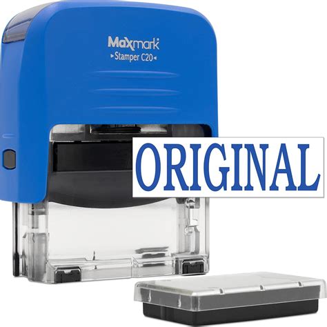 Amazon.com : Original Self Inking Stamp, Printer 20 with 2 Pads - Blue Ink : Office Products