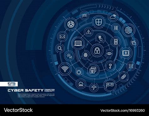 Abstract cyber security background digital Vector Image