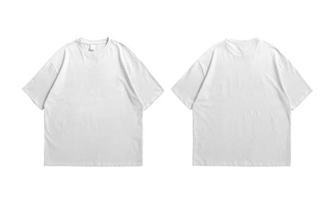 Oversize white t-shirt front and back background transparent 12316027 PNG