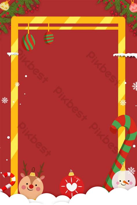 Christmas Simple Border Poster Background Backgrounds | PSD Free Download - Pikbest