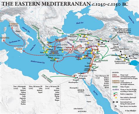 The Eastern Mediterranean c.1250-c.1150 BC ~ Ian Mladjov | Sea peoples, Ancient history, History