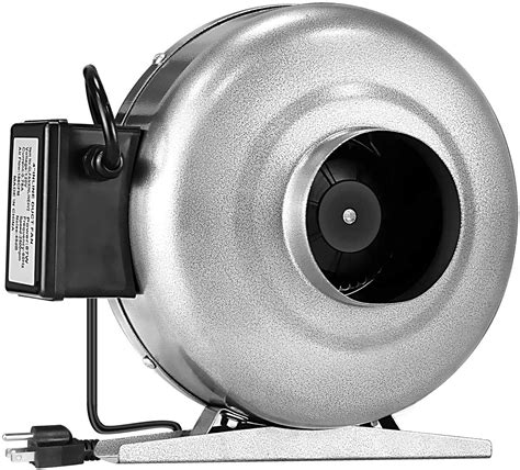 iPower 4 Inch 190 CFM Inline Duct Ventilation HVAC Vent Blower Fan for Grow Tent, silver ...