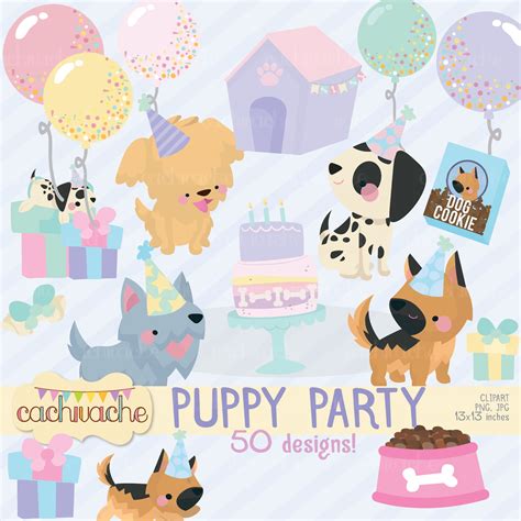 Dog Clipart Puppy Clipart Puppy Party Clipart Dog Party - Etsy Canada