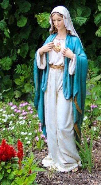 Immaculate Heart of Mary Statue 37 | Mary statue, Blessed mother statue ...