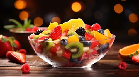 Premium AI Image | Fresh fruit salad in the bowl