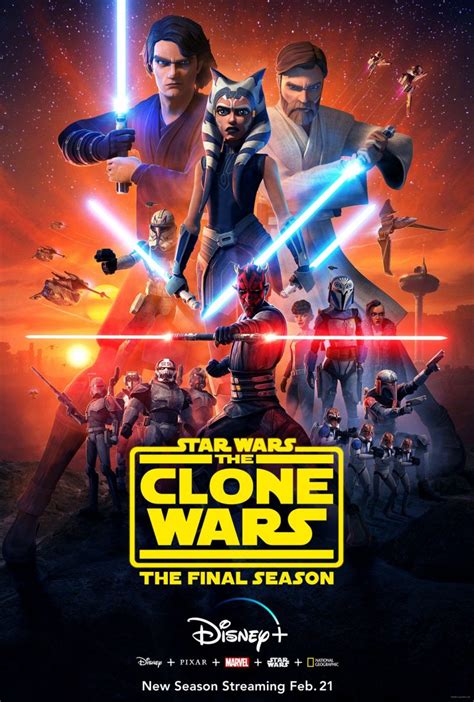 Disney Plus Unveils Revealing Poster For Star Wars: The Clone Wars Season 7 & Final Season ...