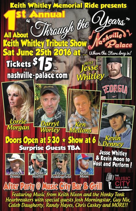 1st Annual Keith Whitley Tribute Show Tickets in Nashville, TN, United ...