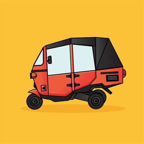 Bajaj public transportation from Jakarta indonesia Vector 12463156 Vector Art at Vecteezy