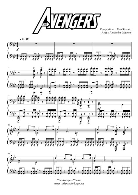 Avengers Infinity War Theme Piano Sheet Music Easy - Theme Image