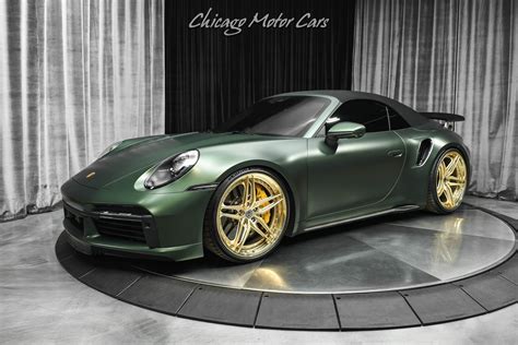 Used 2021 Porsche 911 Turbo S Convertible RARE PTS Oak Green Metallic ...