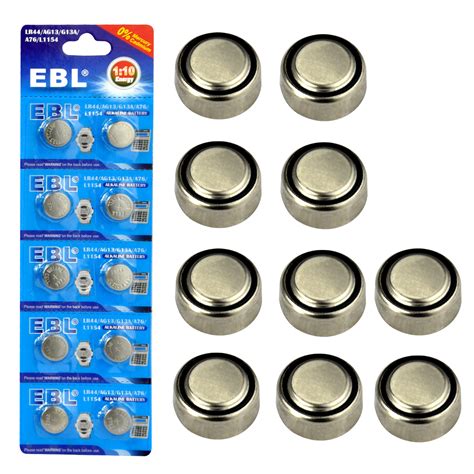 10x EBL LR44 A76 L1154 AG13 357 SR44 303 G13 1 5V Alkaline Coin Button Battery | eBay