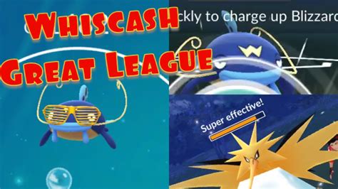 Pokemon Go PvP Great League Whiscash Best Moveset and Analysis - YouTube