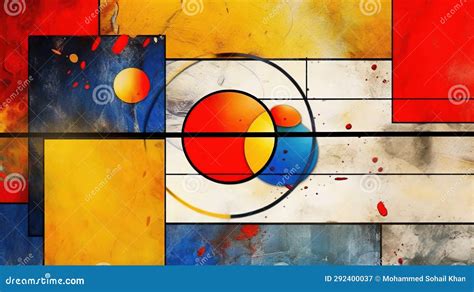 Virtual Colorful Abstract Art Theme of Minimalistic Modern Contemporary Background Stock ...