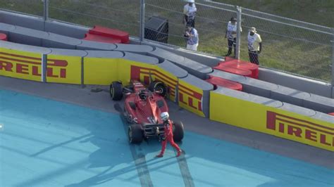 Miami F1 GP drama: Leclerc crash hands Pérez pole as Verstappen suffers ...