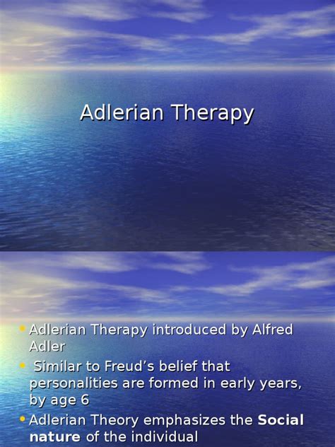 Adlerian Therapy | PDF | Psychotherapy | Psychiatry