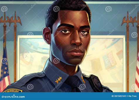 Illustration of an American Army Soldier in a Military Uniform Stock Illustration - Illustration ...