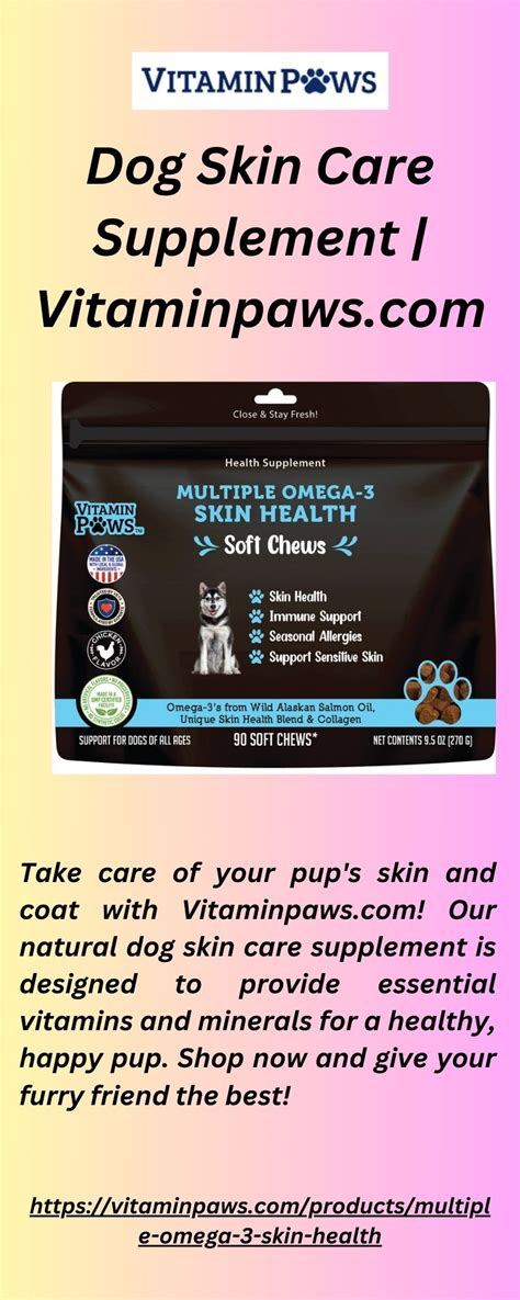 Dog Skin Care Supplement Vitaminpaws.com - ImgPile