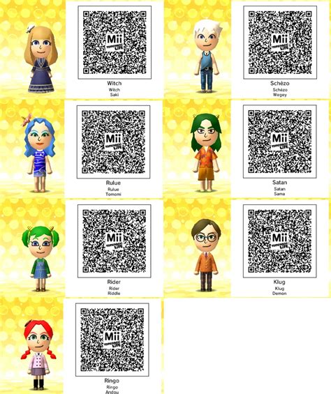 Tomodachi Life Qr Codes Famous