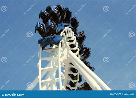 Inverted Roller Coaster stock image. Image of hill, beams - 6264373