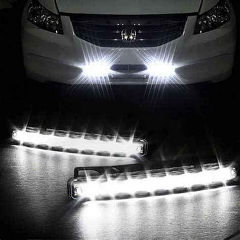 Aliexpress.com : Buy 2017 Car Styling 2 PCS Universal Car Fog Lights LED Super White 8 LED Super ...