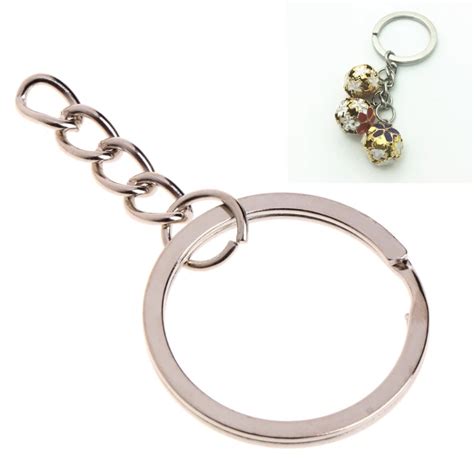 50 Pcs Key Ring Stainless Steel Key Chain Portable Brief Hoop Metal Loop Outdoor W128-in Key ...