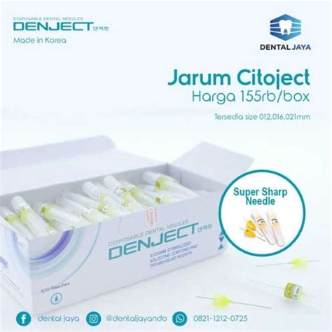 Promo Dental Jaya Jarum Citoject / Carpule / Needle / Denject - Diodent Diskon 23% Di Seller ...