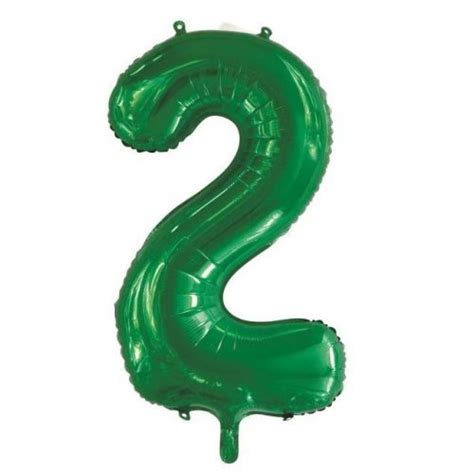 Green Number 2 Balloon - Queenparty