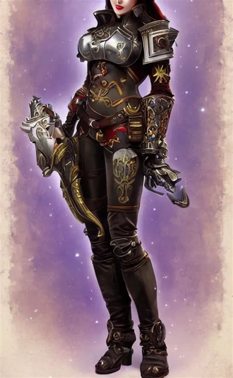 beautiful female inquisitor, warhammer 40k, leather | Stable Diffusion