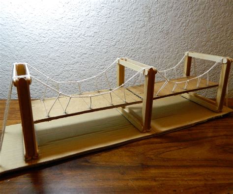 Simple Suspension Bridge Model | Puentes colgantes maquetas, Maqueta puente, Muebles para maquetas