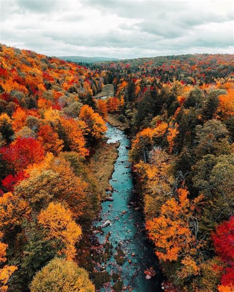 Autumn colors along Deerfield River in Vermont. Photo by @kylefinndempsey #vermont | Autumn ...