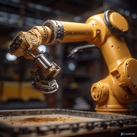 Premium AI Image | Automated Robot Arm Assembly Line