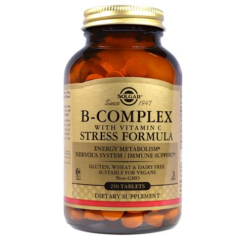 Solgar, B-Complex with Vitamin C Stress Formula, 250 Tablets - iHerb.com