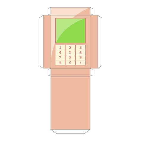 Printable Cell Phone Papercraft For Kids Phone Craft, Diy Phone, Cell Phone, Kindergarten Anchor ...