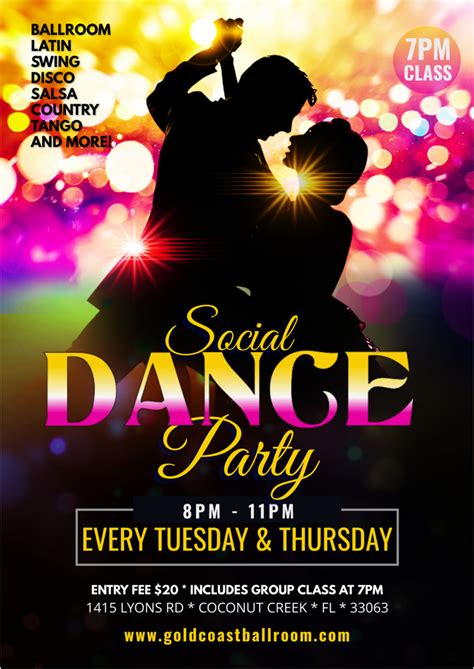 Tuesday and Thursday Social Dance Party - Goldcoast Ballroom - Coconut ...