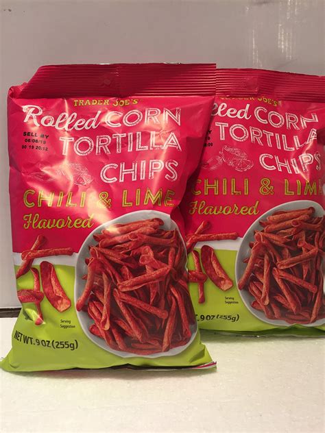 Trader Joe's Rolled Corn Tortilla Chips - Chili & Lime Flavored ...