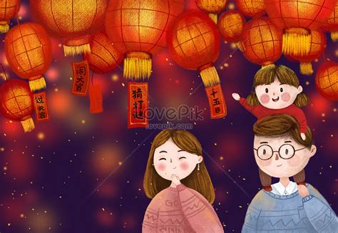 Guess lantern riddles illustration image_picture free download ...