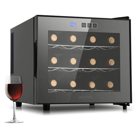 JINJUNYE Wine Cooler Refrigerator, 12 Bottle Wine Fridge Small ...