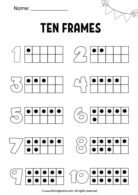 10 Best Printable Ten Frame Math Sheets Pdf For Free At Printablee ...